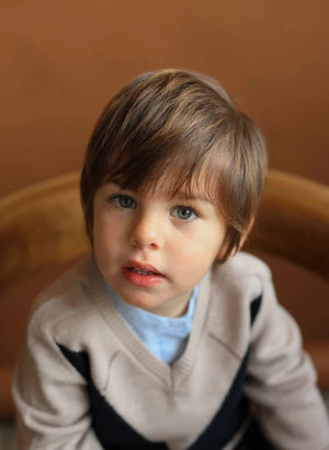 1+ in the family - Kasper Merino Wool Sweater | Beige