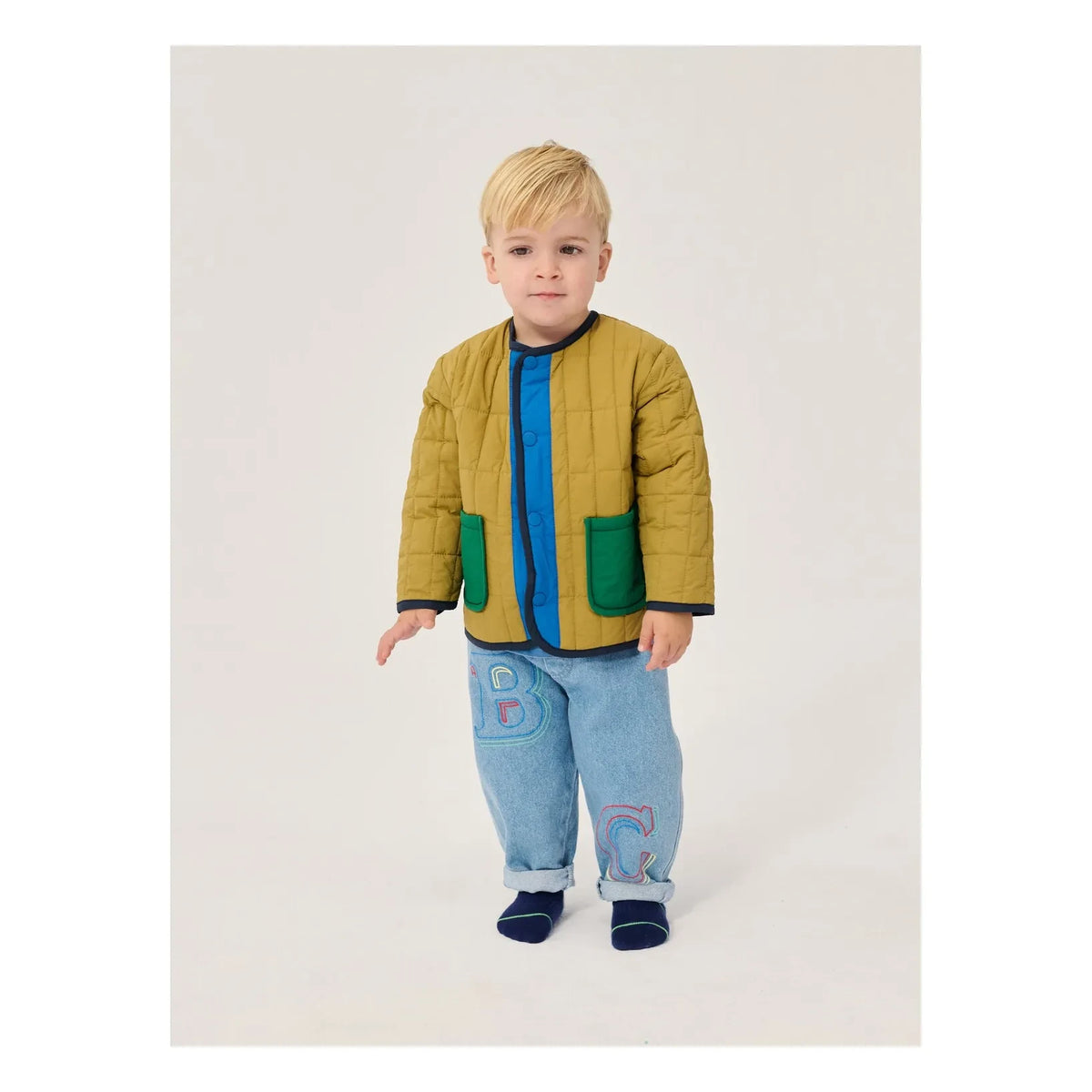 Bobo Choses - Recycled Fiber Quilted Baby Jacket | Khaki