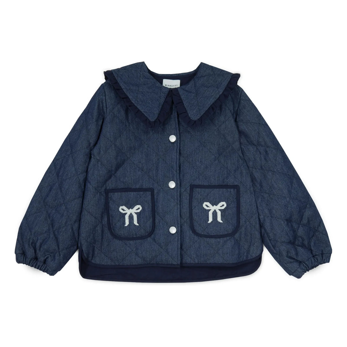 Mipounet - Mariane Jean Jacket, Claudine Collar | Dark Blue