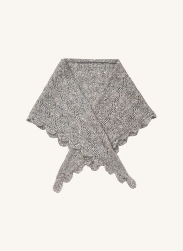 Becksöndergaard - Opany Wool Triangle Shawl | Grey