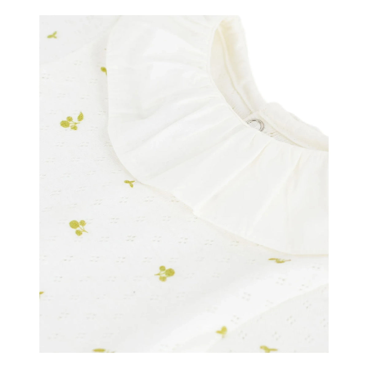 Small Boat - Organik Pamuk Çiçek Yaka Bodysuit | Ekru