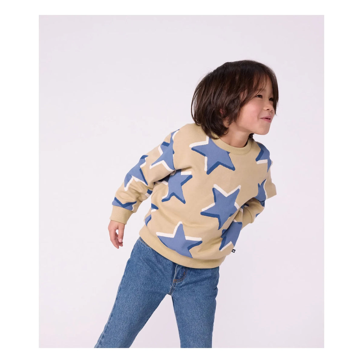 Petit Bateau - Sweat Stars Organic Cotton | Beige