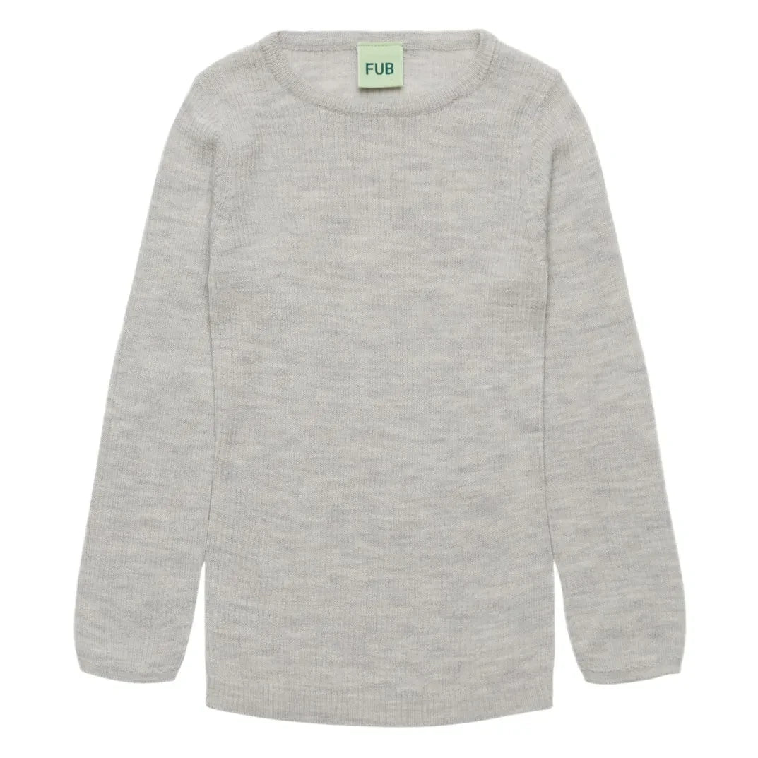 FUB - Merino Wool Ribbed T-Shirt | Dark Grey