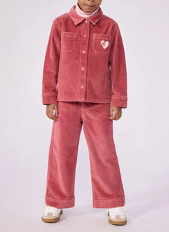 Petit Bateau - Organic Cotton Corduroy Wide-Leg Pants | Red