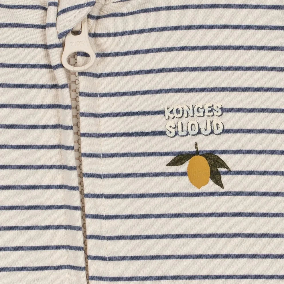 Konges Sløjd - Basic Striped Organic Cotton Romper | Ecru