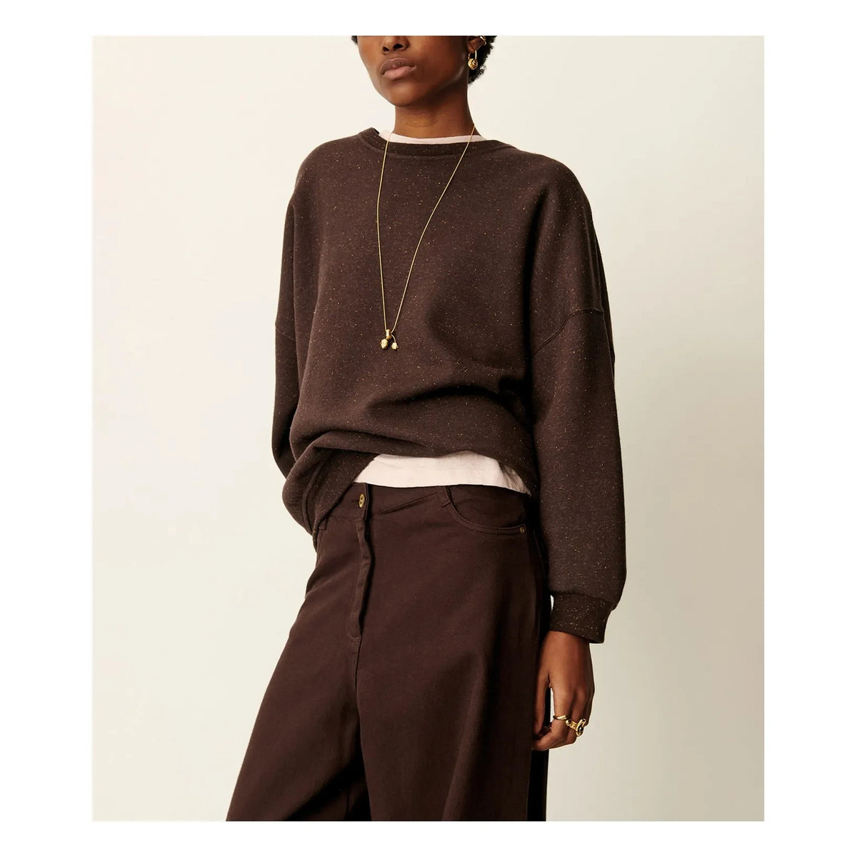 Sessùn - Chebbi organic cotton sweatshirt | Ganache