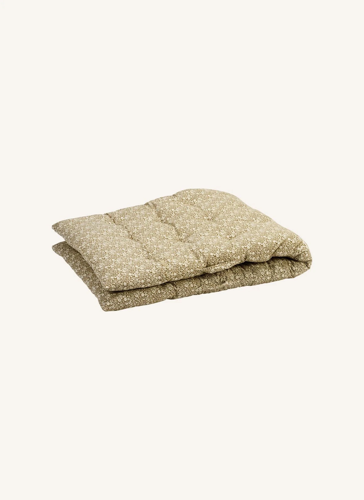 Madam Stoltz - Patterned cotton floor cushion | Caramel