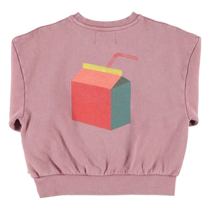 Piupiuchick - Lunch Break organic cotton sweatshirt | Pink