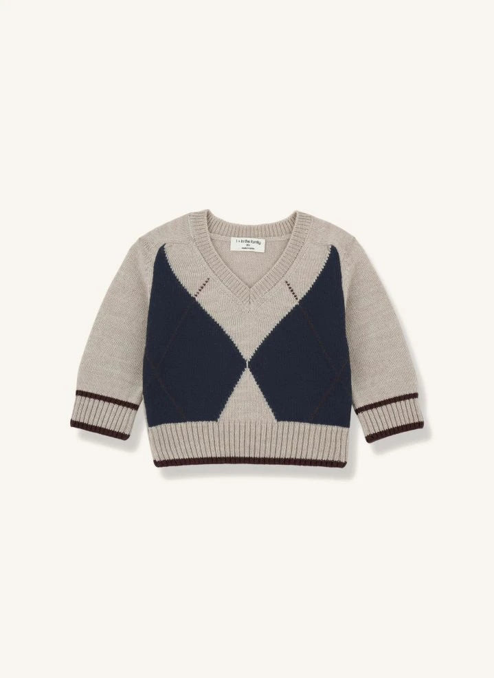 1+ in the family - Kasper Merino Wool Sweater | Beige
