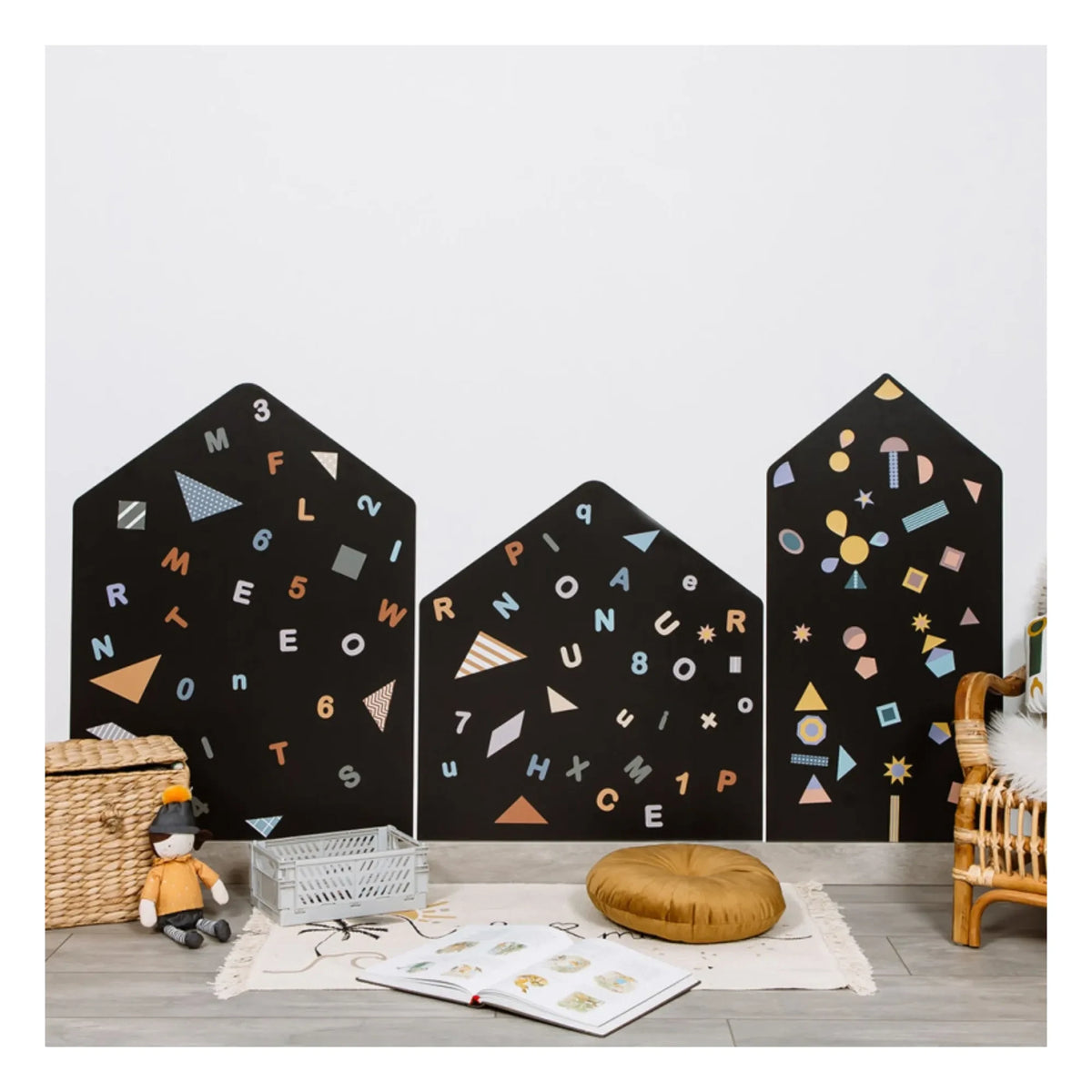 Ferflex - "My City" 21 Geometric Shape Magnetic Board