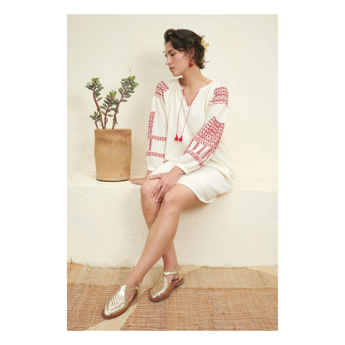 Mapache - Peony Metallic Sandals | Champagne