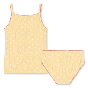 Konges Sløjd - Minnie Polka Dot Organic Cotton Top and Shorts Set | Yellow