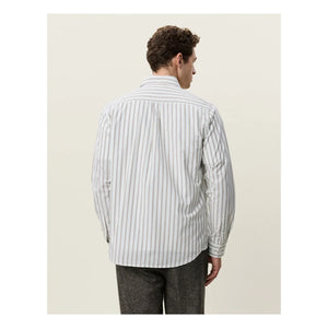 Les Deux - Striped Poplin Shirt | White - Ivory