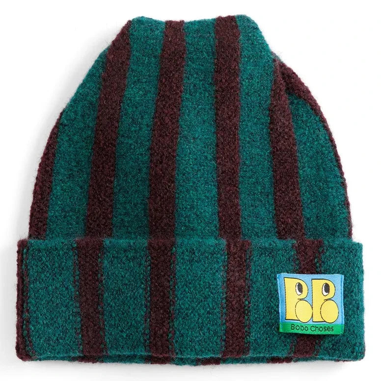 Bobo Choses - Recycled Fiber Patchwork Beanie | Green