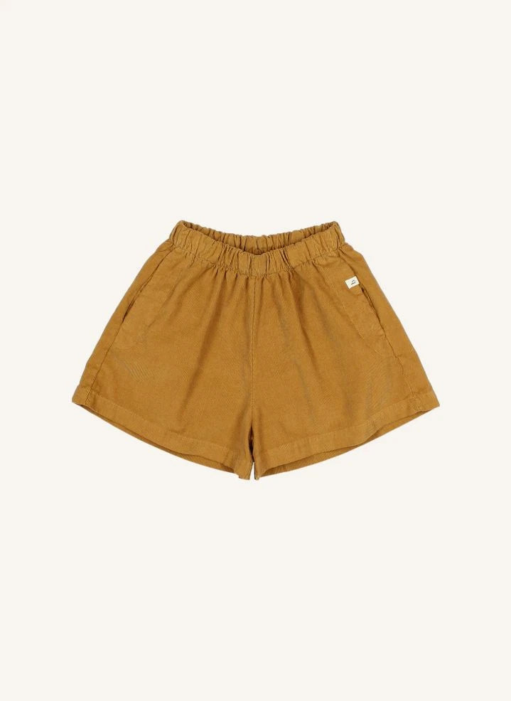 Búho - Soft Velvet Organic Cotton Shorts | Mustard