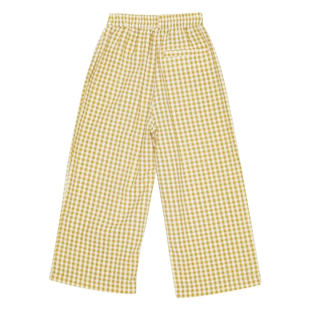brunobruno nation - Francis Seersucker Trousers Made from Recycled Fibers | Yellow