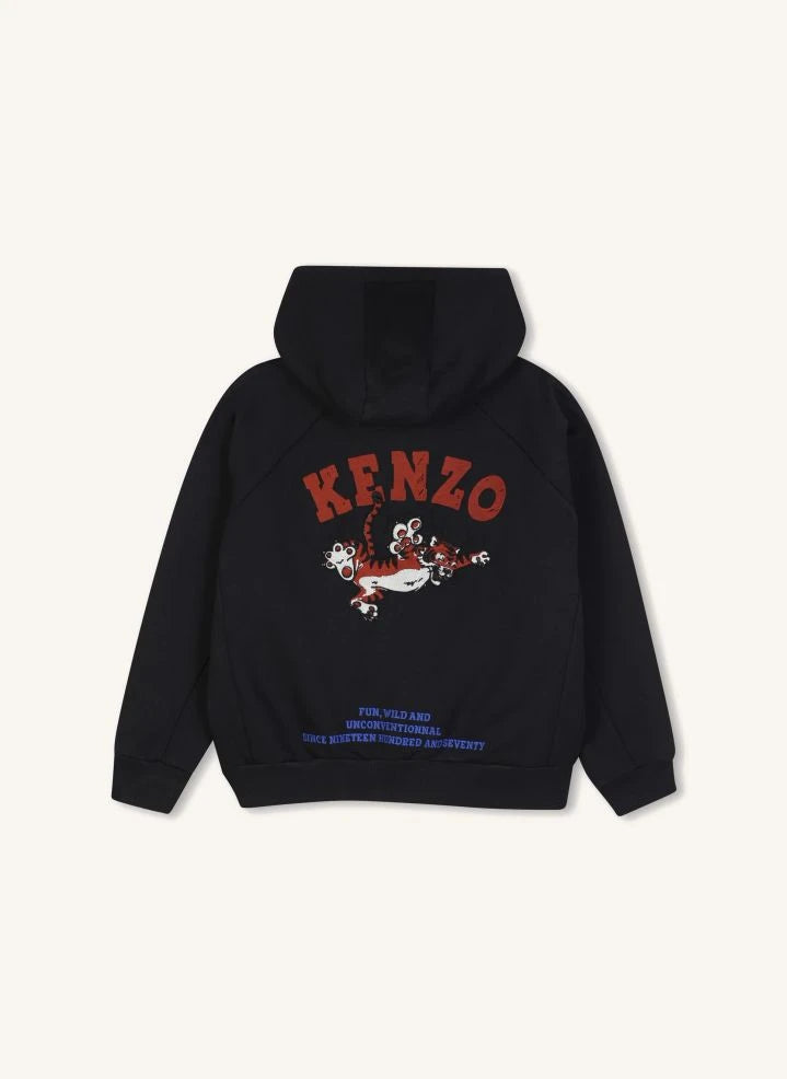 Kenzo - Kenzo Tigres Zip-Up Sweatshirt Top | Night Blue