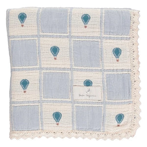 Bebe Organic - Organic Cotton Balloon Blanket | Blue