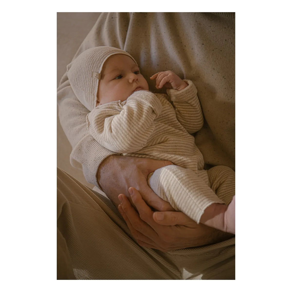 1+ in the family - Honore Striped Beanie | Beige
