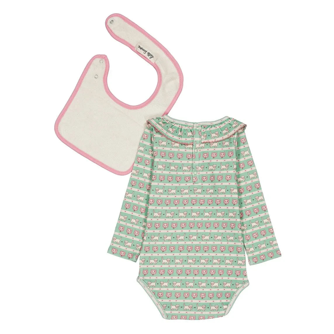 Hello Simone - Pernilla Organic Cotton Bodysuit and Bib Set | Turquoise