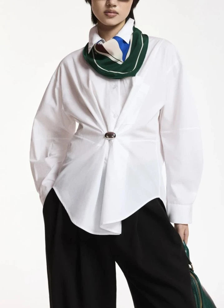 Essentiel Antwerp - Kreative Oversized Shirt | White