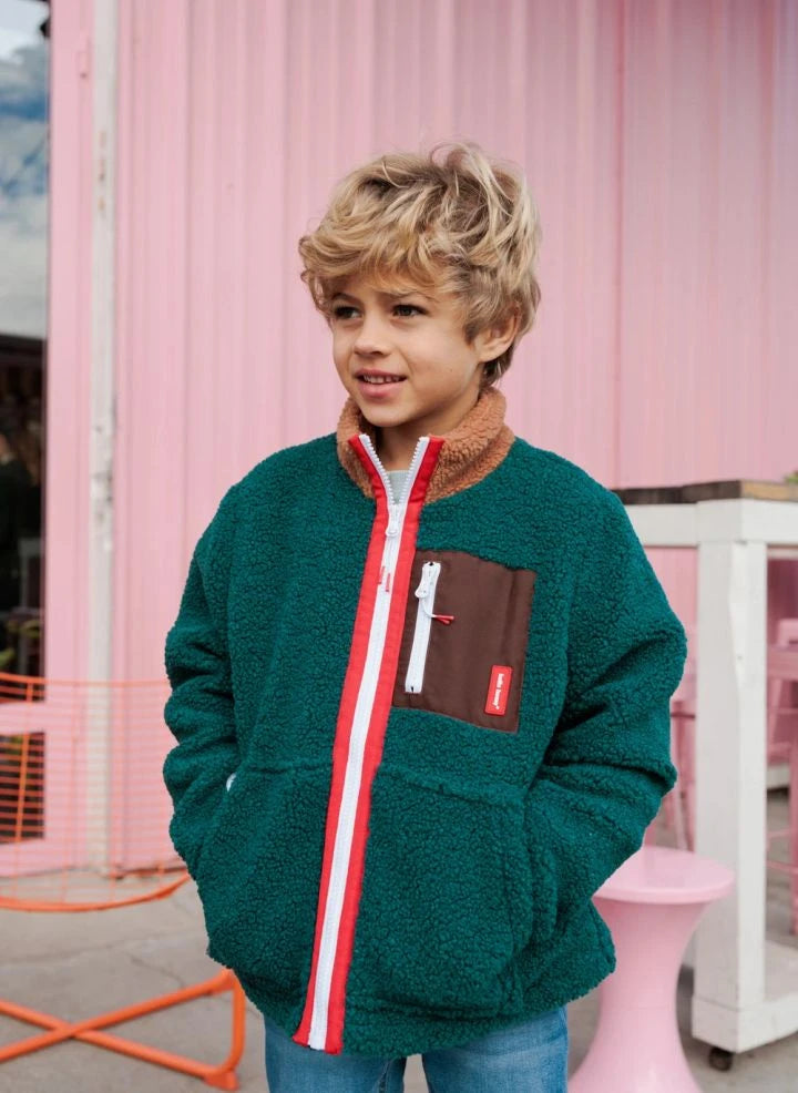 Hello Hossy - Zippered Fleece Jacket | Green