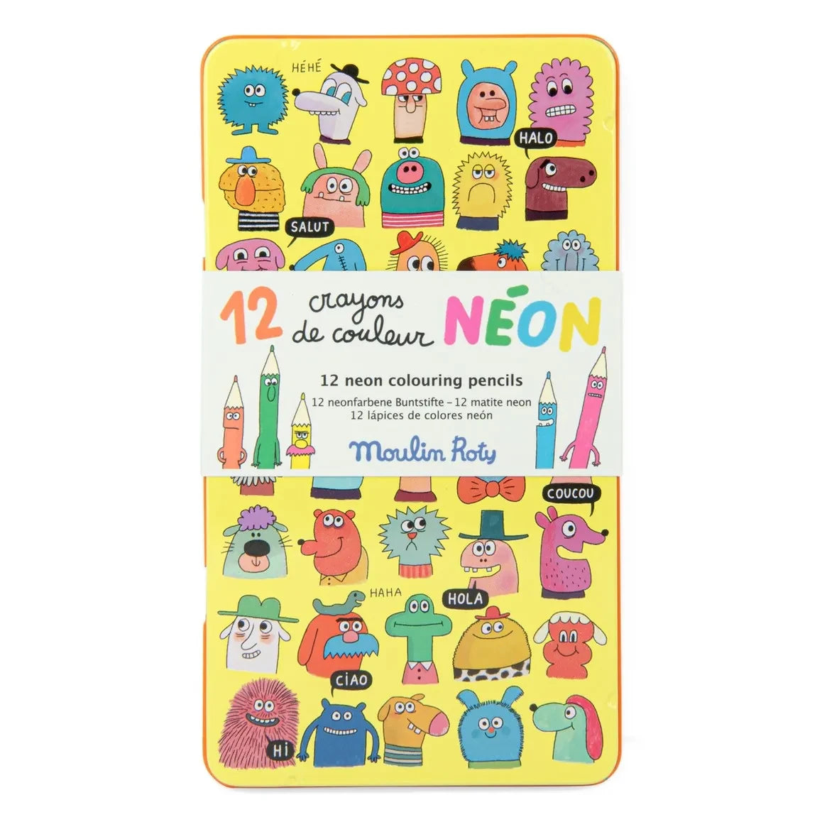 Moulin Roty - Neon Colored Crayons - Les Schmouks