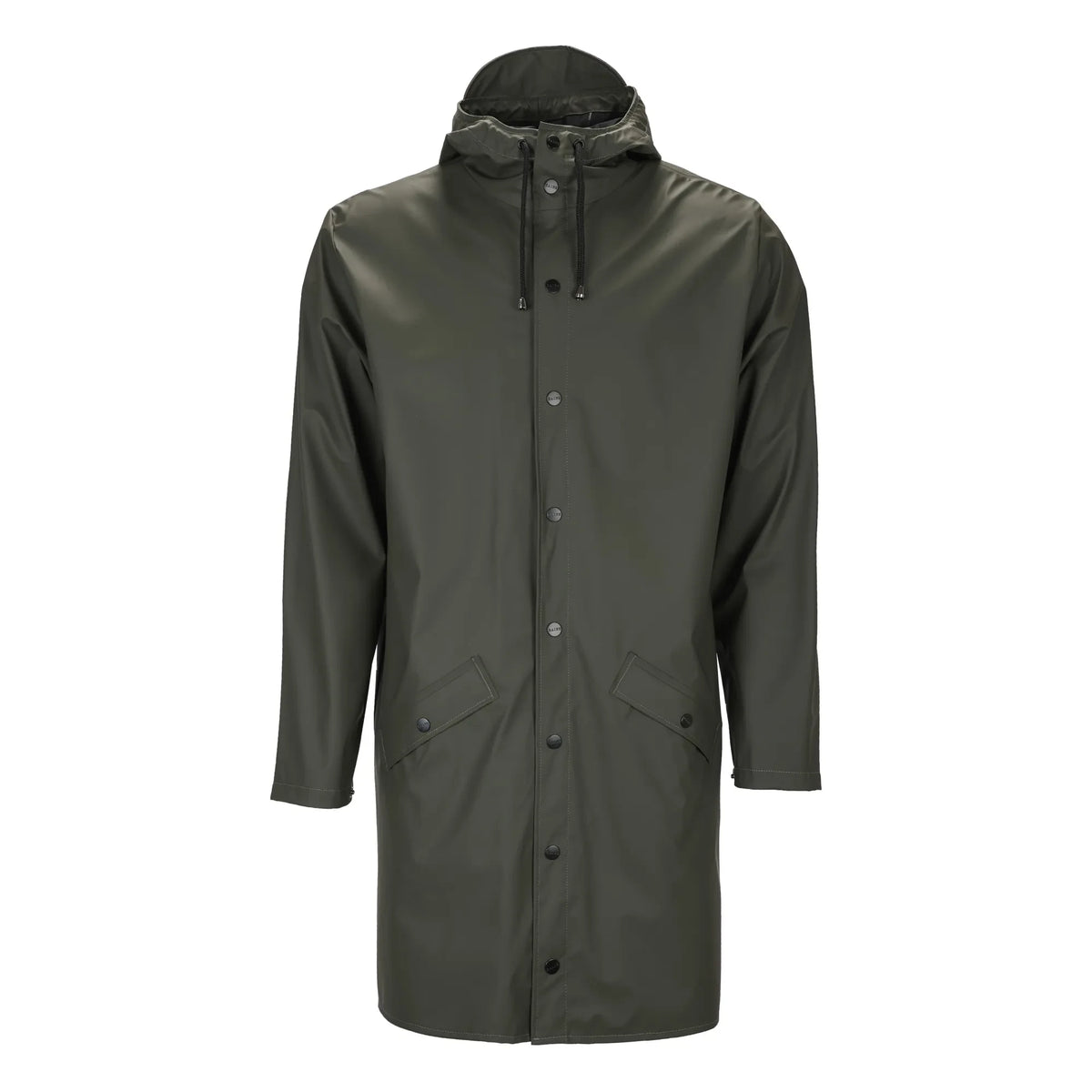 Rains - Unisex Long Waterproof Milled Coat | Green