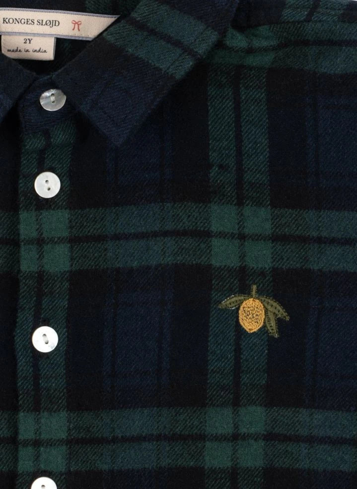 Konges Sløjd - Organic Cotton Flannel Checked Shirt | Green