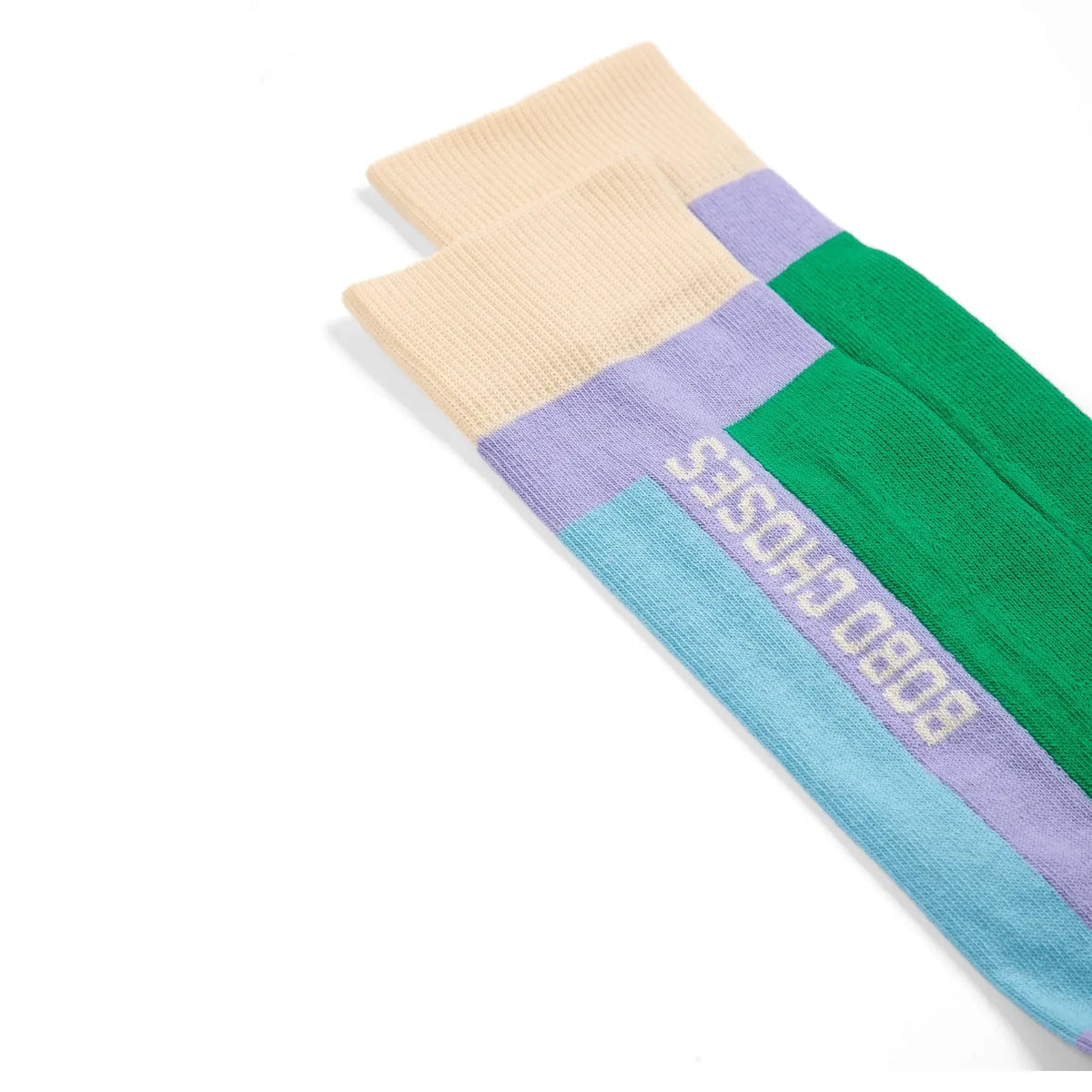 Bobo Choses - Color Block Organic Cotton Ski Socks | Lavender