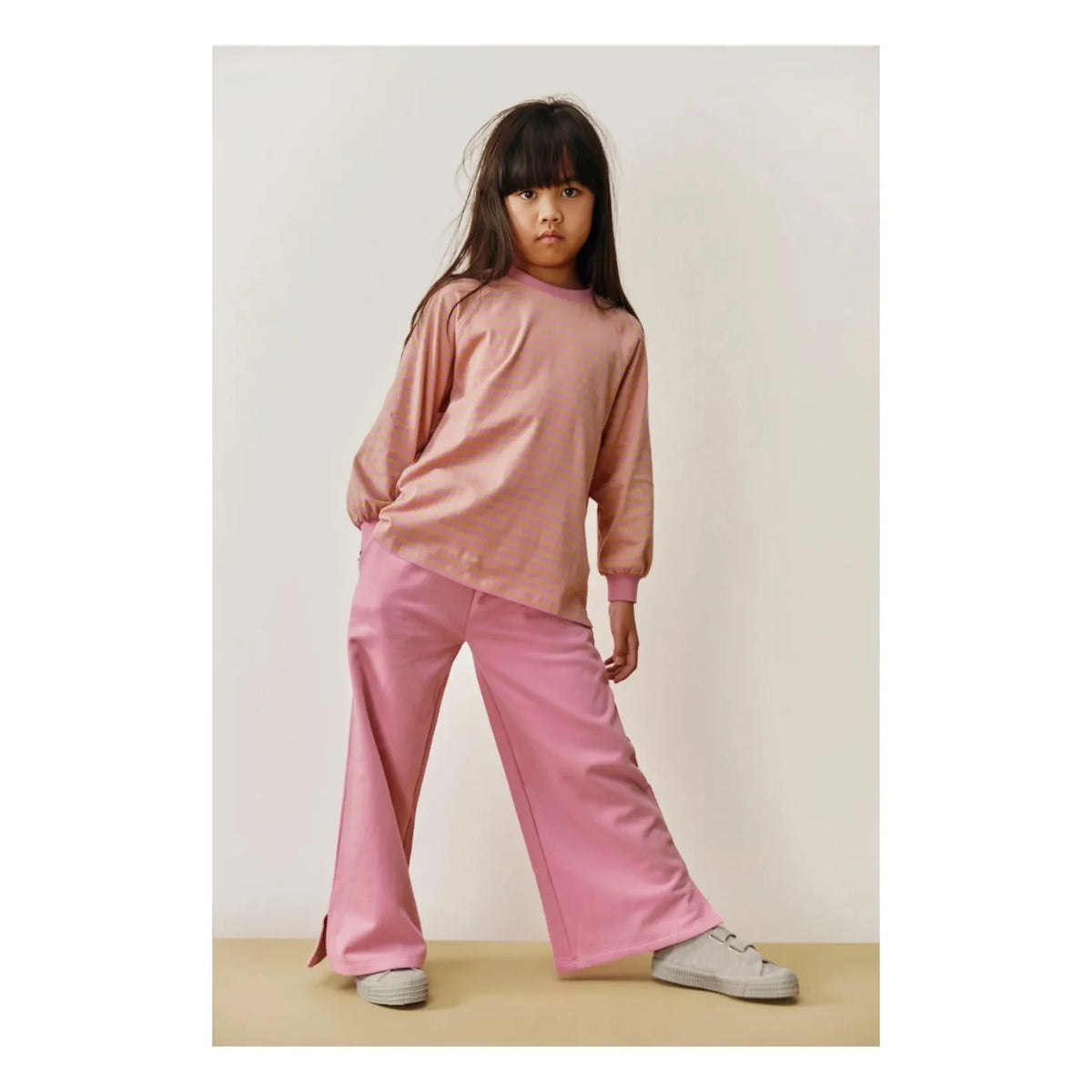Gray Label - Oversize Striped Organic Cotton T-Shirt | Pink