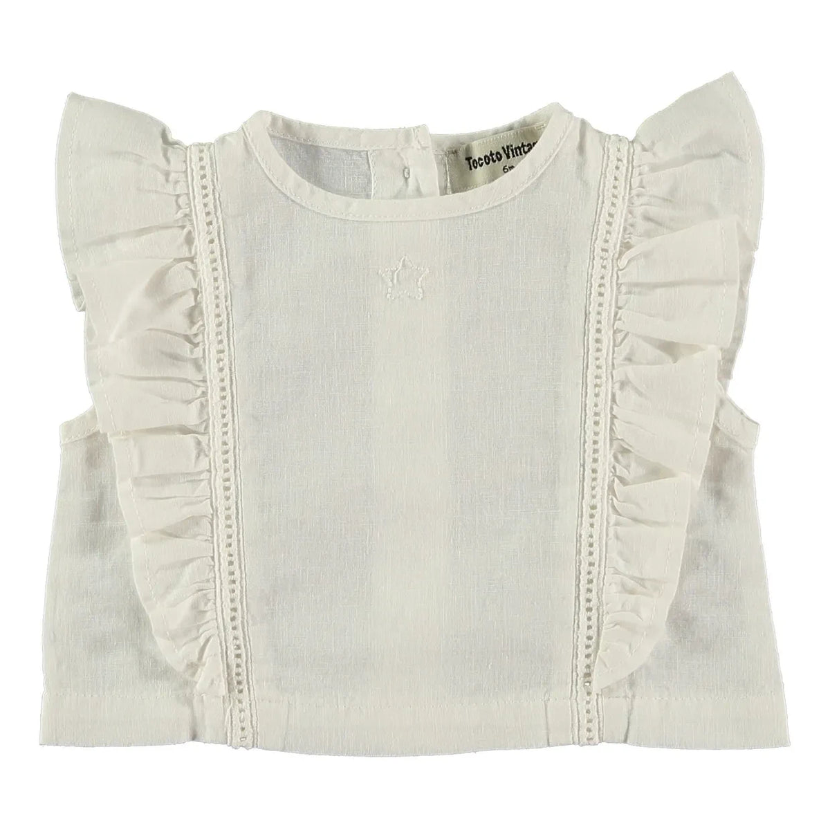 Tocoto Vintage - Top Baby Ruffle | White