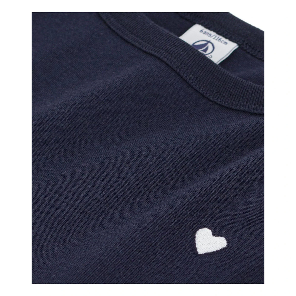 Petit Bateau - Organic Cotton Heart Dress | Navy