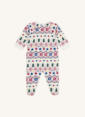 Petit Bateau - Sleep Well Christmas Pajamas Organic Cotton | Ecru