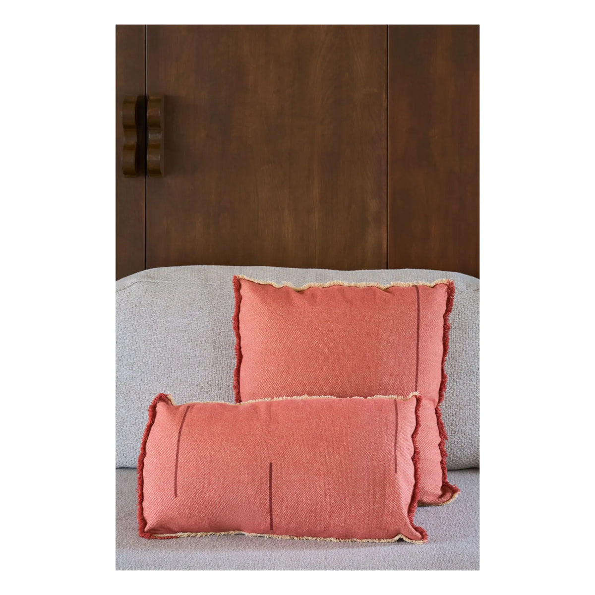 Lorena Canals - Square Herringbone Pillow | Terracotta