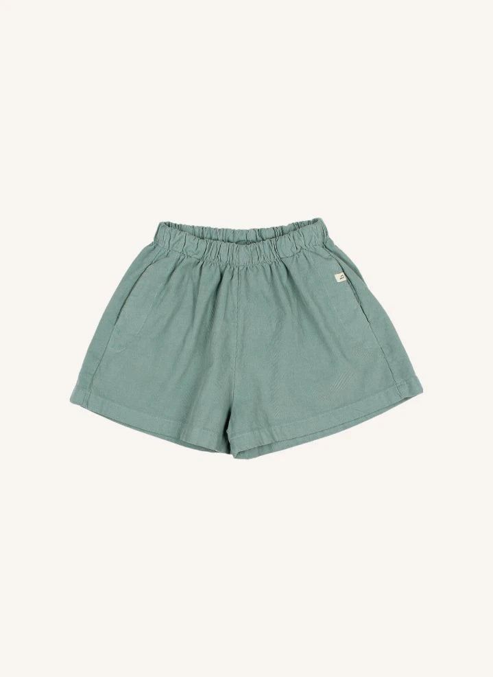 Búho - Soft Velvet Organic Cotton Shorts | Cedar Green