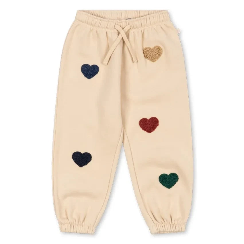 Konges Sløjd - Lou Hearts Organic Cotton Jogger | Beige