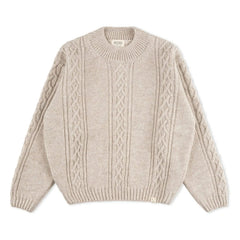 Matona - Wool Cable Sweater | Oatmeal