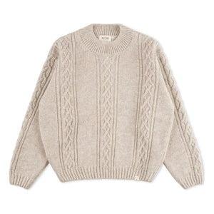 Matona - Wool Cable Sweater | Oatmeal