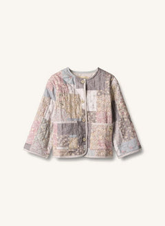 Wheat - Ima Patchwork Organic Cotton Quilted Jacket | Light Pink