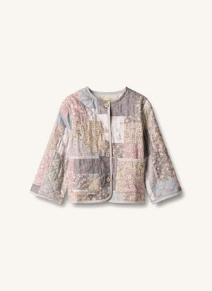 Wheat - Ima Patchwork Organic Cotton Quilted Jacket | Light Pink
