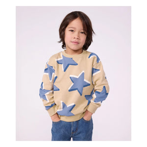 Petit Bateau - Sweat Stars Organic Cotton | Beige