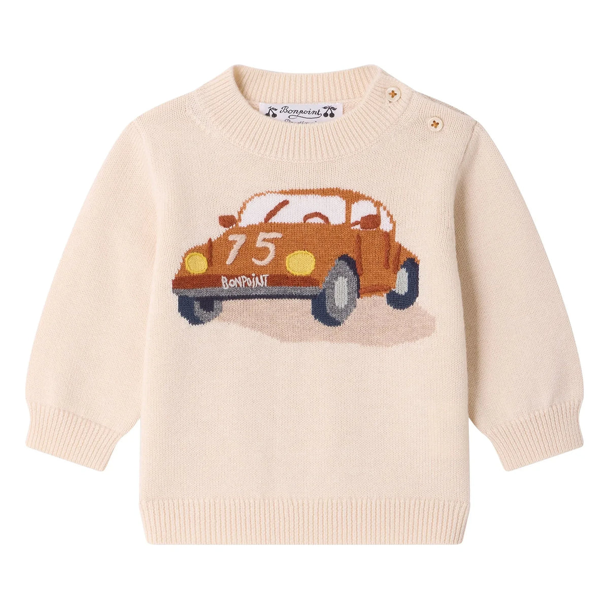 Bonpoint - Almire Car Yün Kazak | Ecru