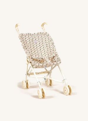 Minikane - Pommette Pushable Wheeled Doll Stroller, Editions Aimable x Minikane | Pommette Poplin