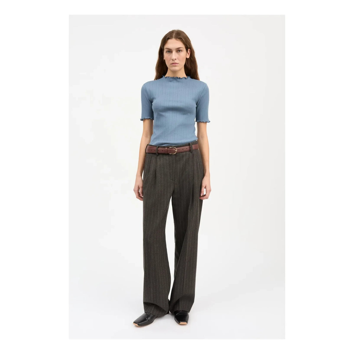 Skall Studio - Edie Organic Cotton T-Shirt | Gray Blue