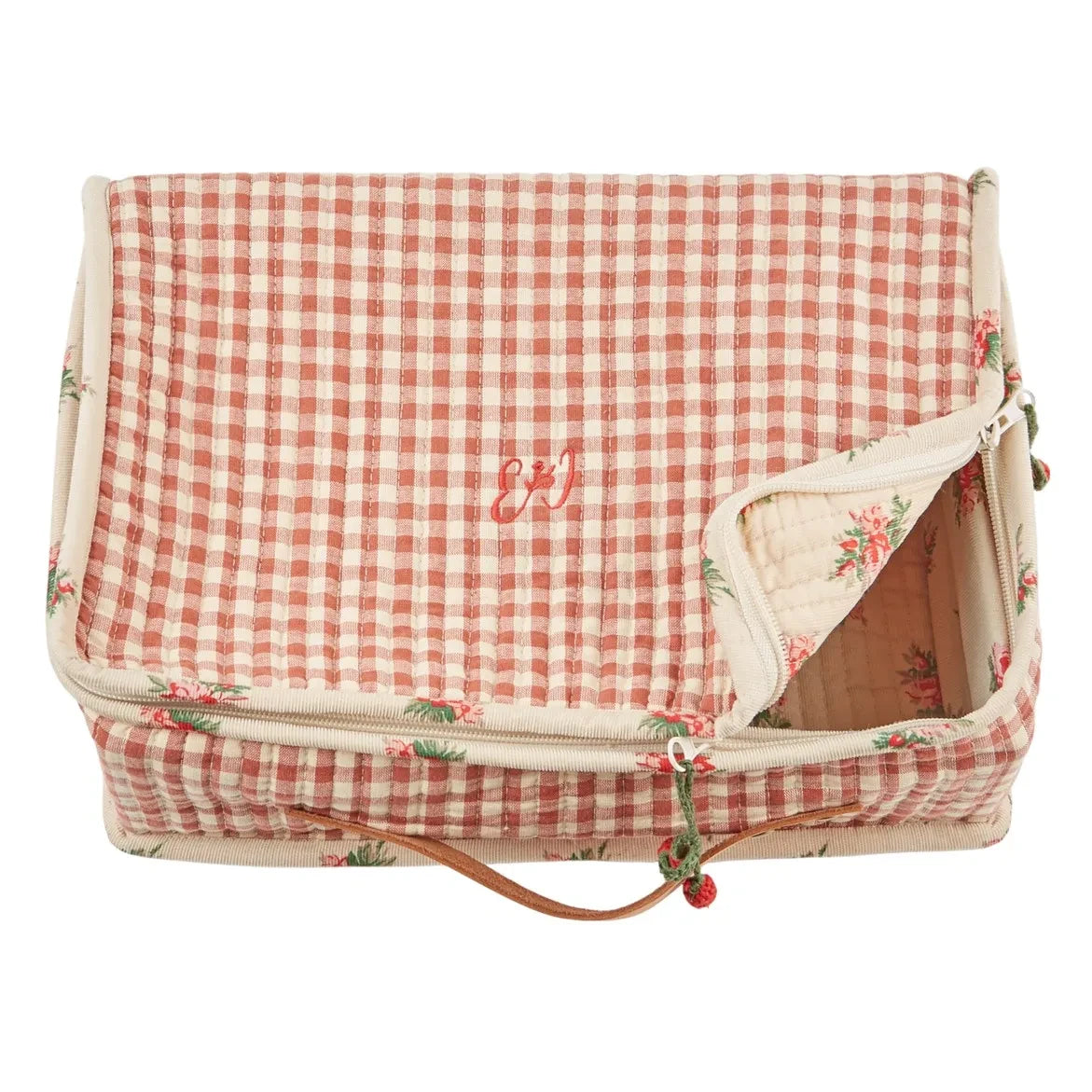 Emile et Ida - Vichy Storage Suitcase | Mustard