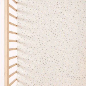 The Little Green Sheep Organic Cot & Cot Bed Fitted Sheet - Linen Rice-Sheets- | Natural Baby Shower