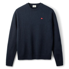 Forét - Flag Patterned Wool Sweater | Navy Blue