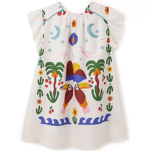 Fabula - Toucan Dress | White