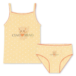 Konges Sløjd - Minnie Polka Dot Organic Cotton Top and Shorts Set | Yellow